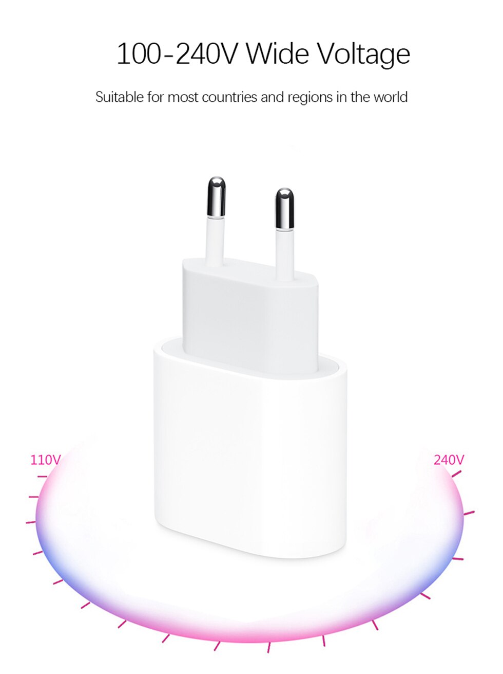 20W For iPhone Charger Original USB C Adapter Travel PD fast charger QC3.0 for Apple iPhone 12 Pro Max mini 11 XS XR 8 Plus