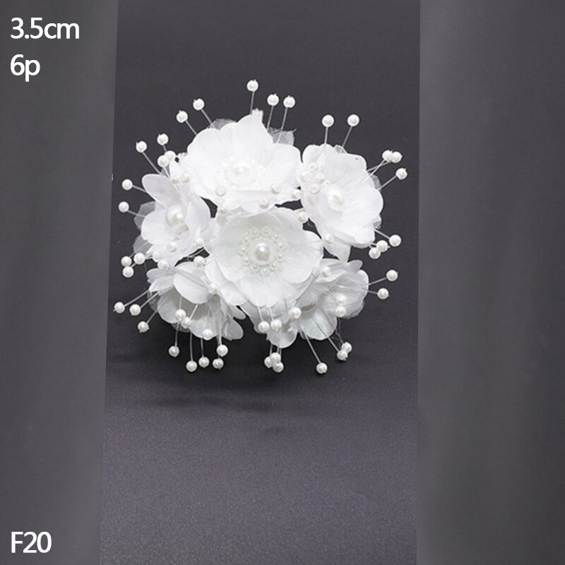 Artificial Flower Mini Stamen White Glass Berries Stamen For Wedding Party Home Decoration DIY Wreath Handmade Craft Accessories: F20