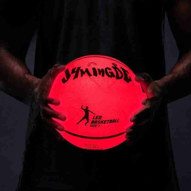 LED Light Up Basketball Growing Rubber Basketball Battery Light Up For Training Basketball Freestyle Reflective Performance P3V2