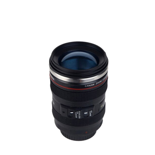 Koffie Mok 24-105Mm 1:1 Camera Lens Zes Generatie Van Creatieve Emulatie Mok (Met Deksel): Black 02 no box