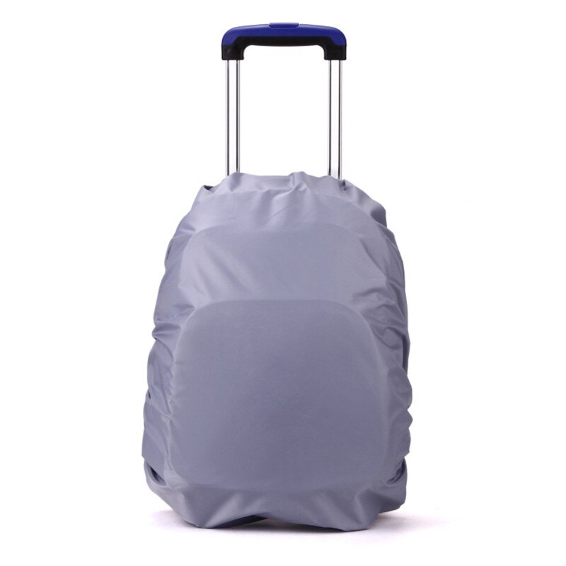 Kids Suitcase Trolley School Bags Backpack Rain Proof Cover Luggage Protective Waterproof Covers Schoolbag Dust Rainproof Covers: Silver Gray