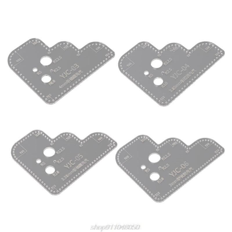 Nahka askartelu perspex akryyli leikkaus stensiili malli tee itse scrapbooking kohokuviointi koristeellinen kulman ompelu  j27 21