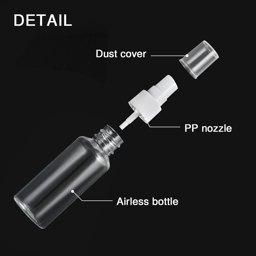 20/30/50/100ml Refillable Bottles Empty Spray Bottle Portable Travel Container Transparent Plastic Perfume Bottle spray Atomizer