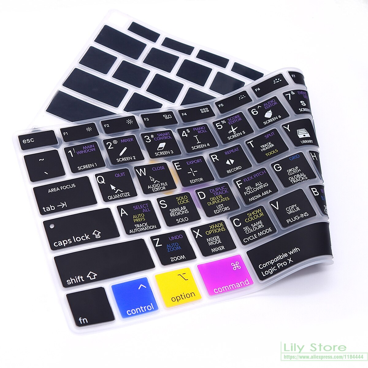 for MacBook Air 13 with Magic Keyboard A2179, for Apple Air M1 Chip Premium Logic Pro X Shortcuts Keyboard Cover