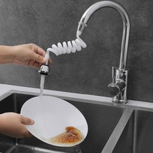 Spiral indtrækkelig vandhane forlænger køkken rengøringsskåle værktøj til køkken dyse filter tap adapter adapter vask udvidelse tilbehør