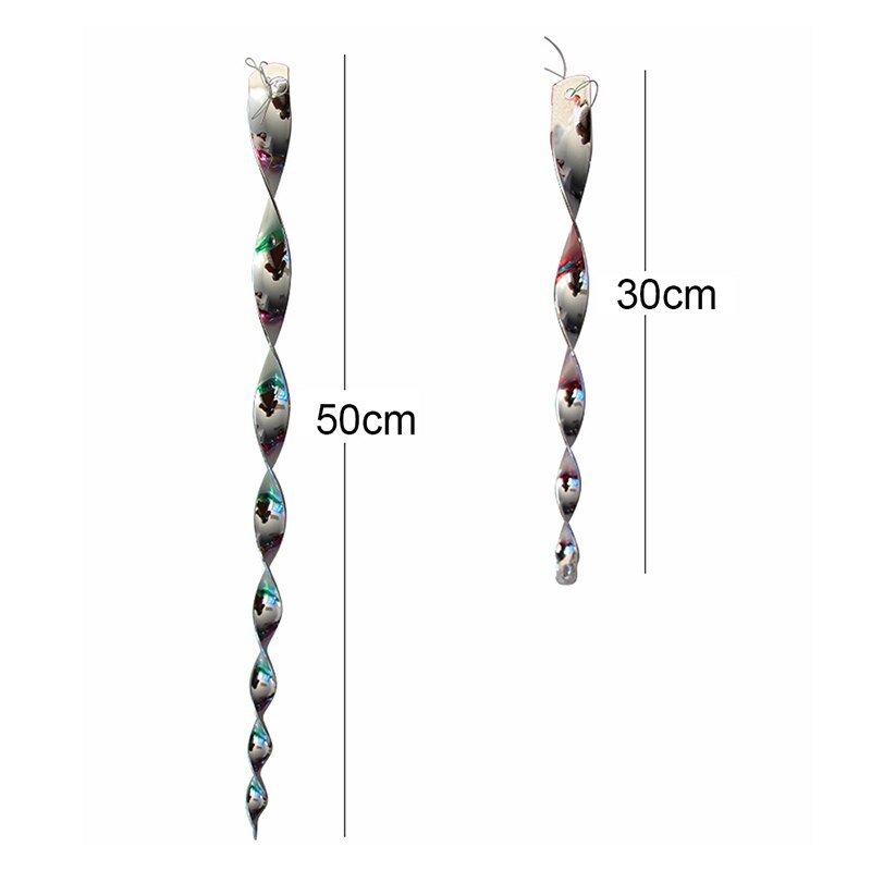 4Pcs Hanging Protect Crop Deterrent Repellent Pigeons Reflective Safe Bird Scare Rod Garden Spiral Outdoor Portable