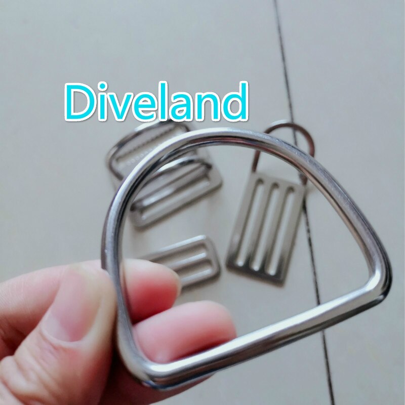 100% Brand 316 Stainless Steel D Ring Buckle Scuba Diving Weight Belt Keeper Webbing Harness Belt Retainer Stopper