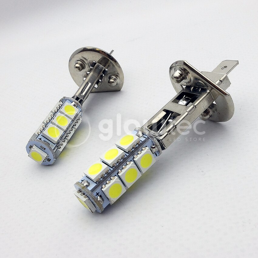 2pcs H1 13SMD LED 6000K Car Auto 13 LED SMD White Head Fog Headlight Light Bulb 12V GLOWTEC