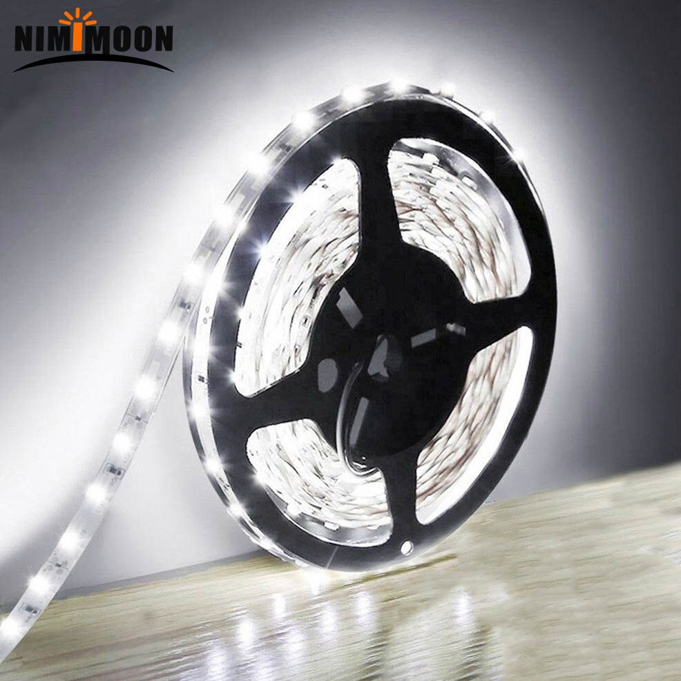 5M 300 LED Light Strip 12V Wit/Warm WhiteSticky Tape 2835 Waterdichte Kast Keuken Verlichting