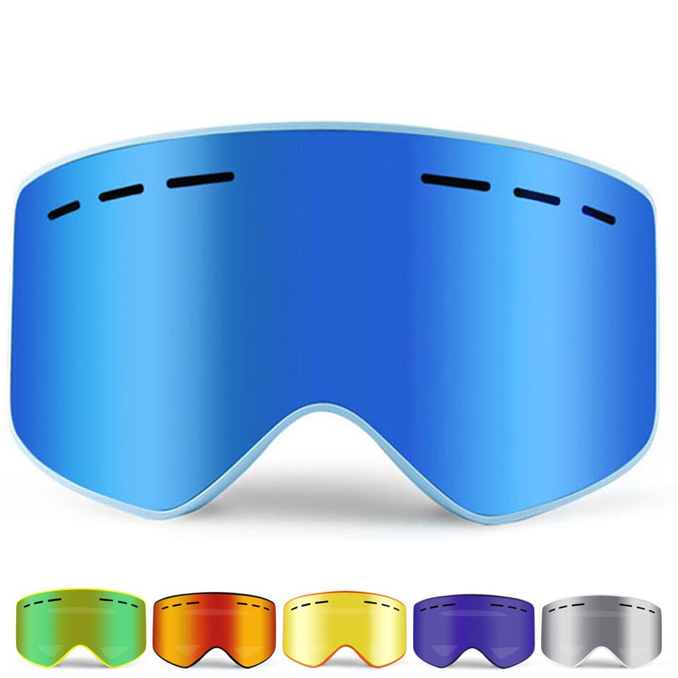 Gobygo Skiën Goggles Anti-Fog Sneeuw Bescherming Over Eyewear Unisex Double Layer Skibrillen Met Magnetische Snowboard Bril