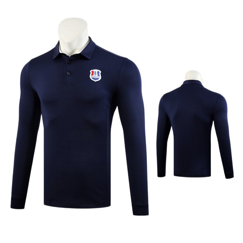 Autumn Winter Men's Long-sleeved T-shirt Competition with The Same Ball Clothing Golf Clothing Soft Comfortable White/Navy M-XXL
