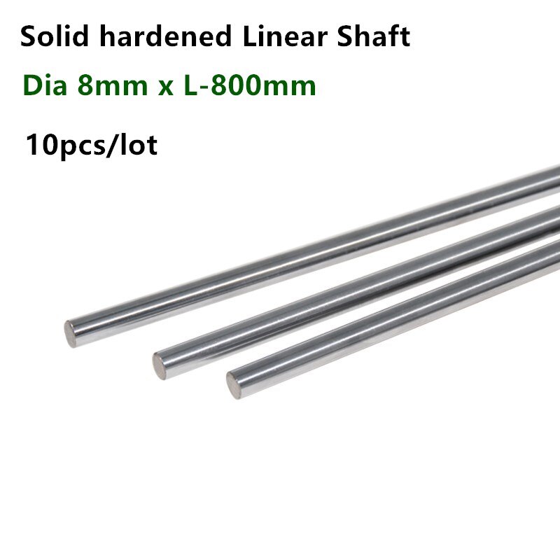 10pcs linear shaft rod Dia 8mm x length 800mm Cylinder Chrome Plated Liner Rods axis round bar SFC8x800mm CNC parts 3D printer