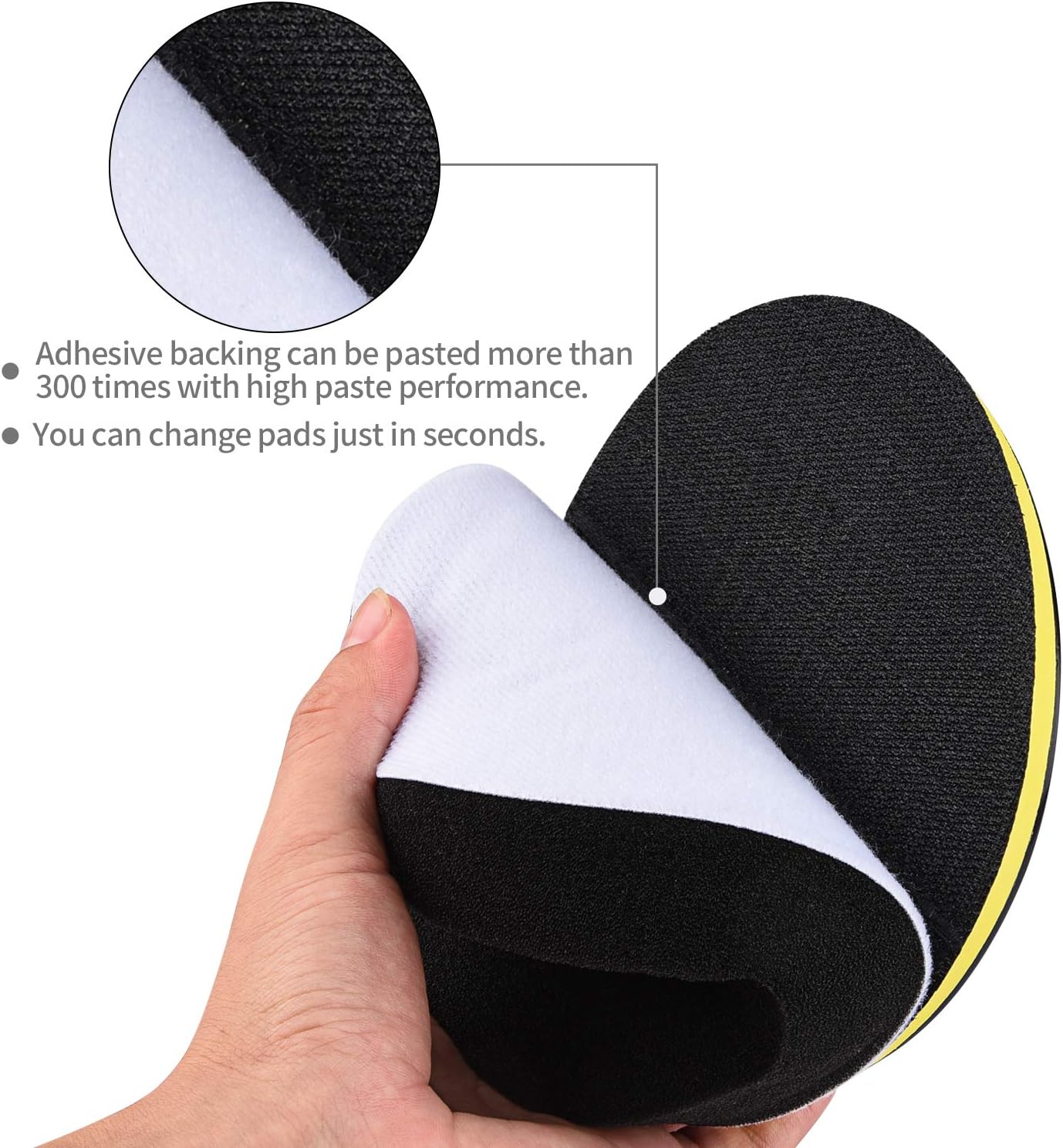 5 Zoll (125 mm) Bohrpolierpads 11-teilig Auto-Polierer und -Puffer Set mit Poliermittel