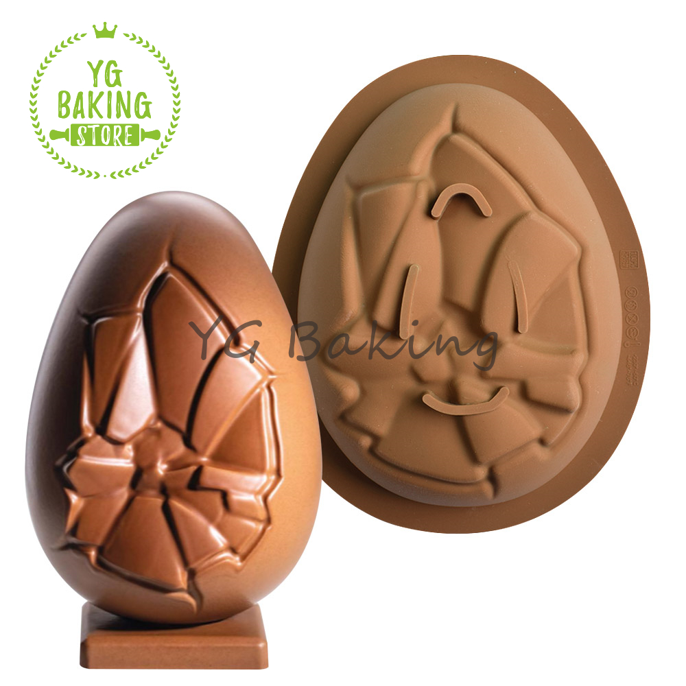 Dorica, varios huevos de Pascua, de molde para Mousse de Chocolate, bricolaje, rompible, molde de silicona para dulces, herramientas de decoración de pasteles, utensilios para hornear