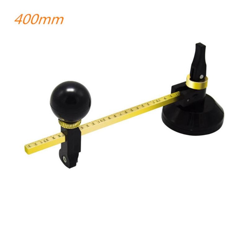 6 Wheels Construction Tool Durable Circular Compass with Scale Knob Window Adjustable Suction Cup Glass Cutter Scribe C7AC