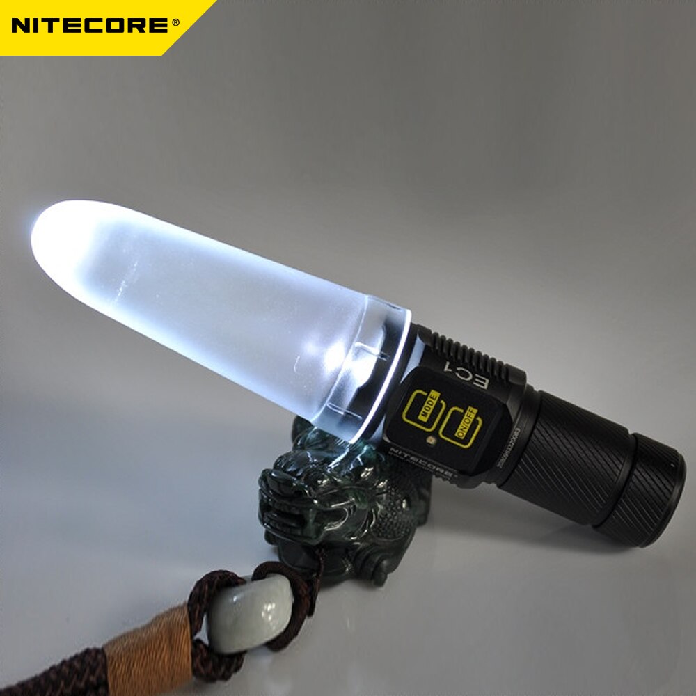 Ponta branca translúcida da varinha do tráfego do cone do difusor de nitecore ndf25 para a cabeça 25.4mm lanterna mh12v2 mh10v2 mh10s mh12s p10i p10v2