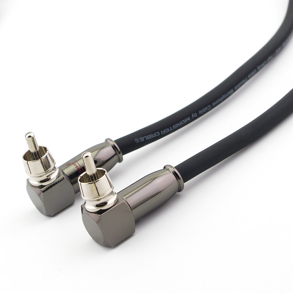 hifi Angle RCA Audio Cable Dual 2RCA to Dual 2RCA for TV DVD Speaker Subwoofer Amplifier Cable Shielded OFC