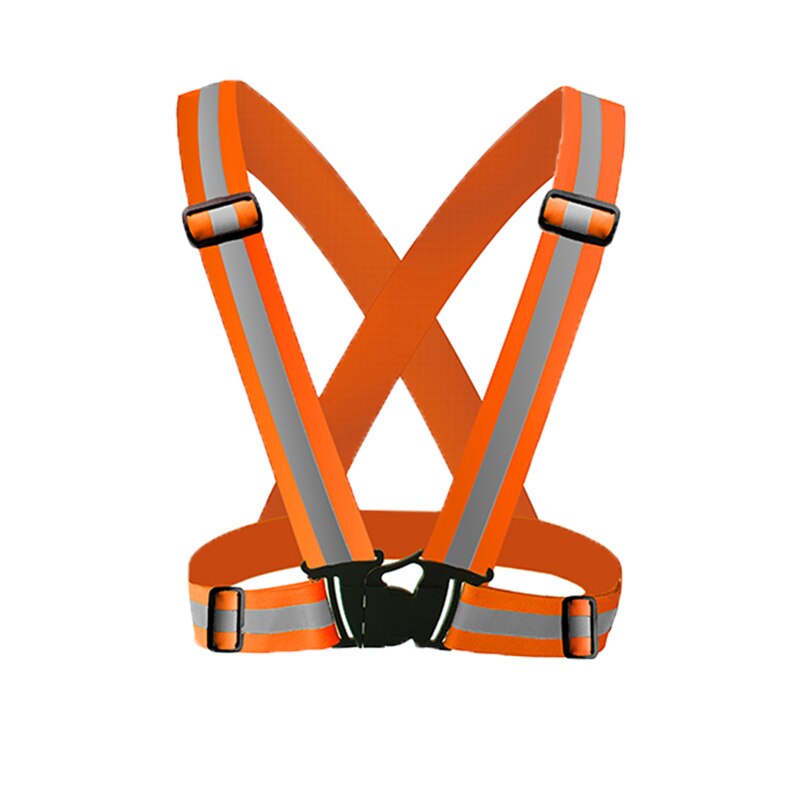 Markieren Reflektierende Gurte Nacht Lauf Reiten Kleidung Weste Einstellbare Sicherheits Weste Elastische Band Für Erwachsene Und freundlicher: Orange