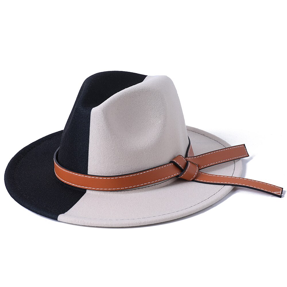 Fedora Hats For Women Patchwork Panama Dress Formal Wedding Women Hats Felted Jazz Hats Sombreros De Mujer: 02