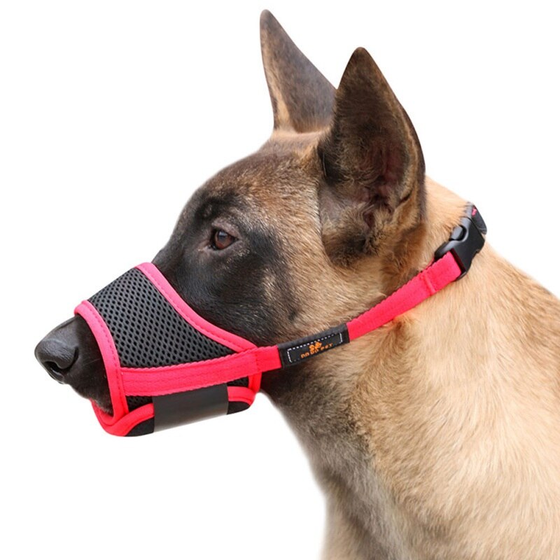 Anti Bellen Hund Maulkorb Atmungsaktives Gittergewebe Verstellbare Nylon Haustier Mund Maulkörbe Abdeckung Stoppen Beißen Bellen Hülse für Kleine Große Hunde