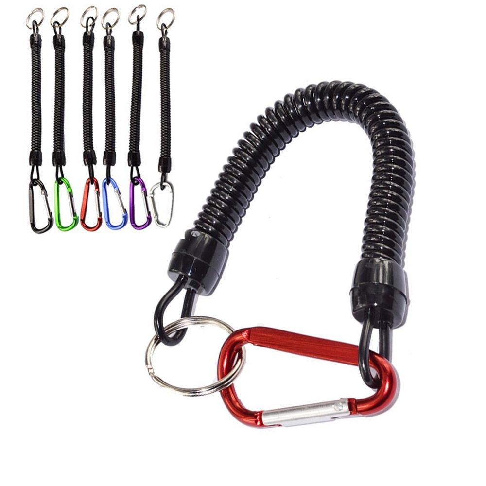 Carabiner retractable cell spring spring as outdoor unisex lobster buckle key rope solid ring mobile phone picture hook