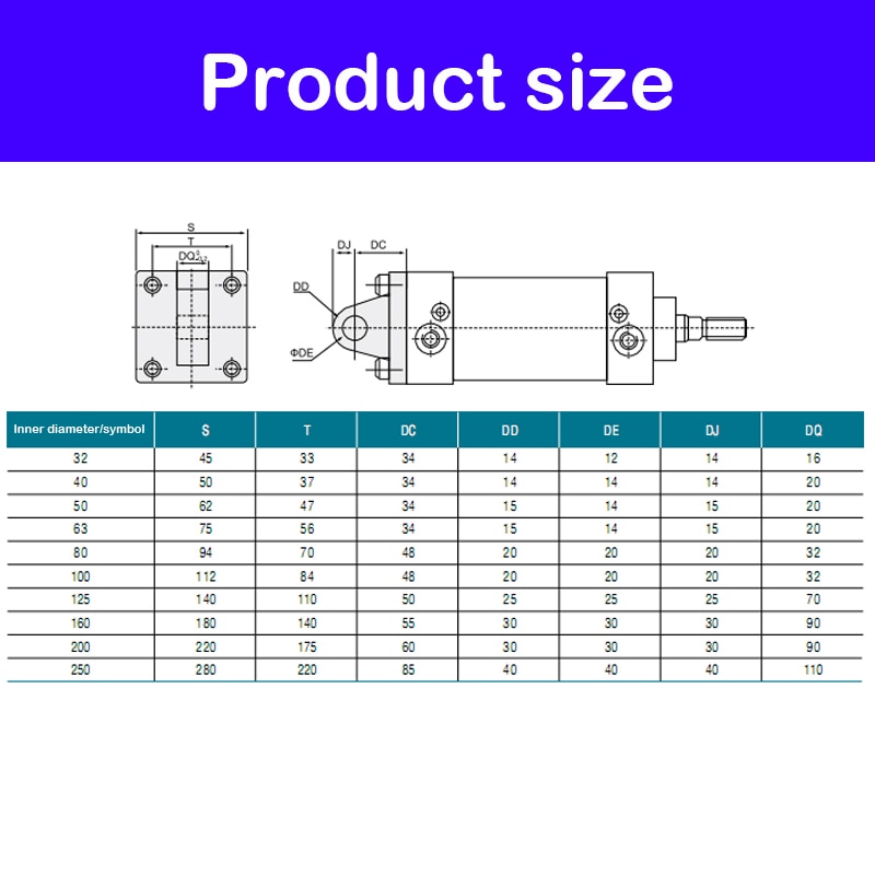 Standard Cylinder Lug Connector F-SC32CA f-sc40CA F-SC50CA F-SC63CA F-SC80CA F-SC100CA