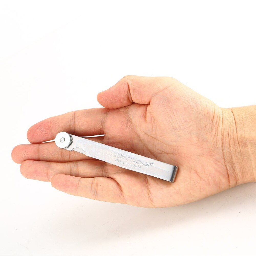 Feeler Gauge 0.05-1.00mm Metric 14 Blades Spark Plug Gap Filler Thickness Measuring Tool Foldable Stainless Steel