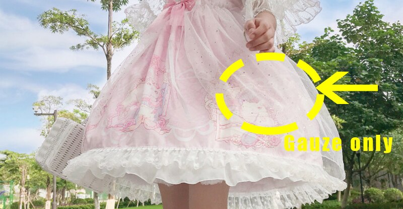 Kawaii lolita kjoler til cos loli pige sød fe tøj japansk jsk under blonde skjorte gotisk victoriansk robe lolita: Gaze nederdel