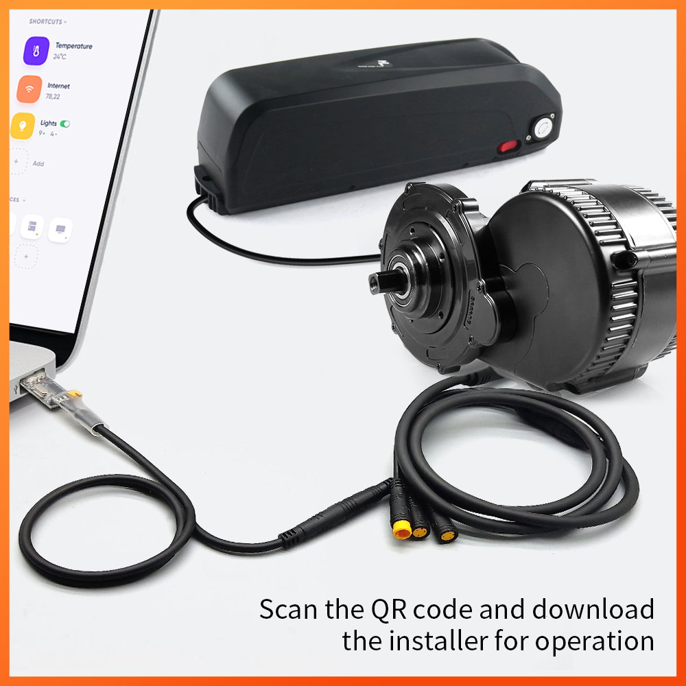 Bafang E-Bike Usb Programmeerkabel Aansluiten Computer BBS01/BBS02/Bbshd Mid Motor Te Veranderen Motor parameters