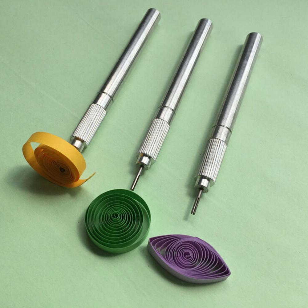 Metal Slotted Quilling Paper Tool Papercraft Origami Paper Quilling Rolling Pen