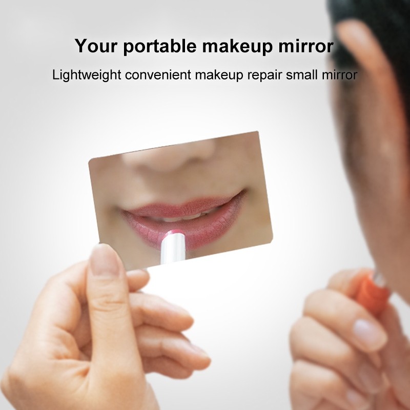 Paleta de maquillaje de acero inoxidable, espejo de maquillaje portátil con paleta de colores, placa mezcladora de cosméticos, herramienta de mezcla de viaje para belleza