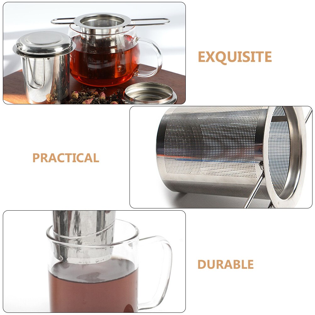 Filtros de acero inoxidable para infusiones, coladores, accesorios de té chino, 2 piezas