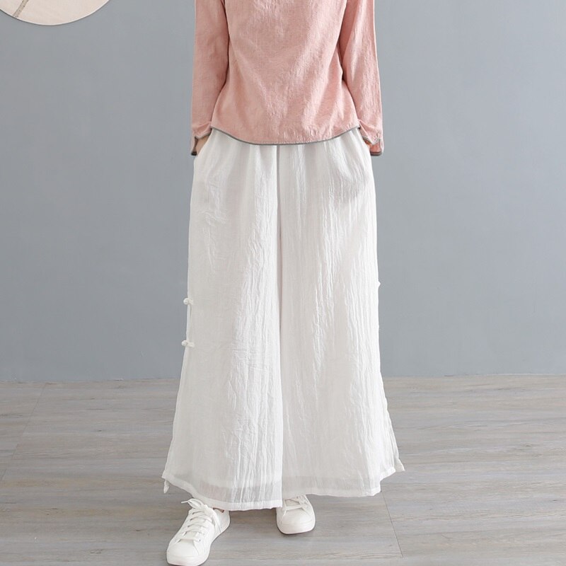Traditionel kinesisk tøj bomuld linned skjorte bluse vintage dame solid toppe orientalsk hanfu kinesisk stil tøj kvinder 11101: 3
