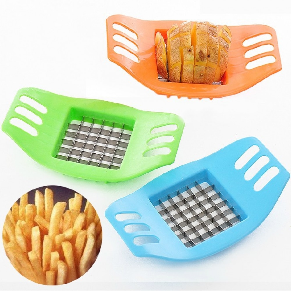 French Fry Potato Chip Cutter Vegetable Fruit Stainless Steel Slicer Chopper Chips Easy Cut Potato Dicer Kitchen Gadgets: Default Title