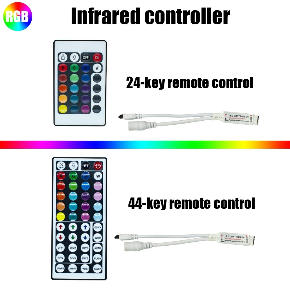 Led Light Strip Controller 44 Toetsen 24 Toetsen Led Ir Bluetooth Wifi Rgb Remote Dimmer Controller Voor Smd 3528 5050 led Verlichting