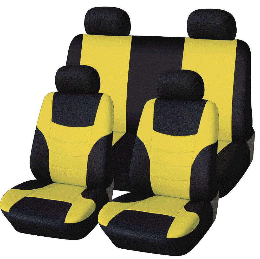 Bilbarnstol heltäckande universaltillbehör styling röd blå gul orange grön rosa röd för vw polo golf peugeot 206 lada: Gul