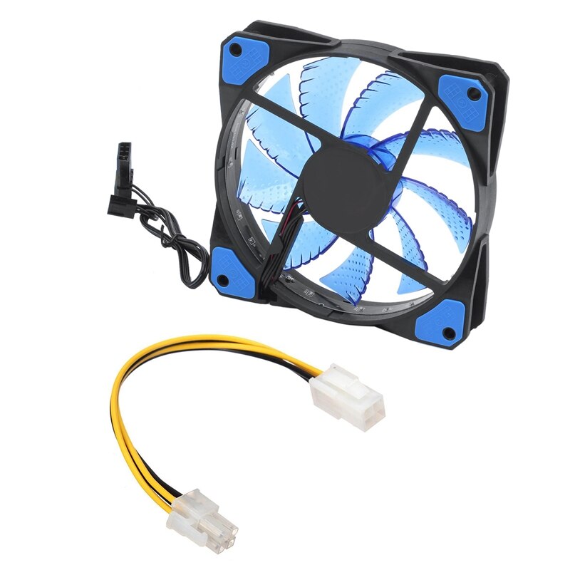2 Pcs Accessories: 1 Pcs PC Computer Chassis Fan Case Heatsink & 1 Pcs ATX 4-Pin Male to Female Power Supply Cable Cord