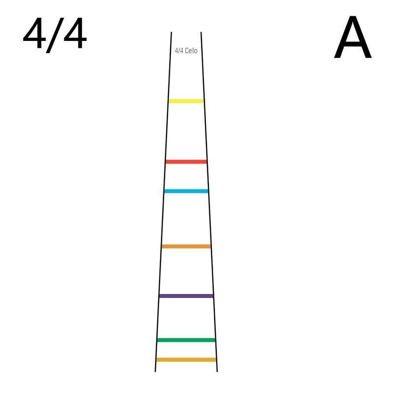 Cello Position Marker Decal Fingerboard Fret Guide Accessories Beginner Finger Sticker Cello White Label: A