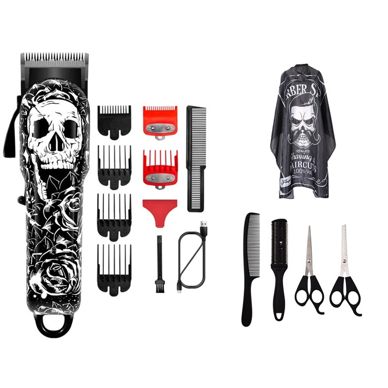 Kapperszaak Tondeuse Professionele Tondeuse Oplaadbare Kapper Elektrische Mannen Cordless Kapsel Verstelbare Keramische Blade: 06