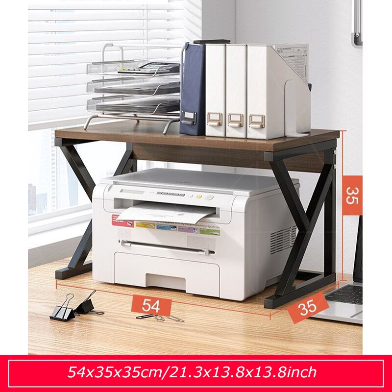 Printer Stand, Desktop Printer Shelf for Home Kitchen Shelf Micro Oven Duplicator Files, Books Storage Rack: E