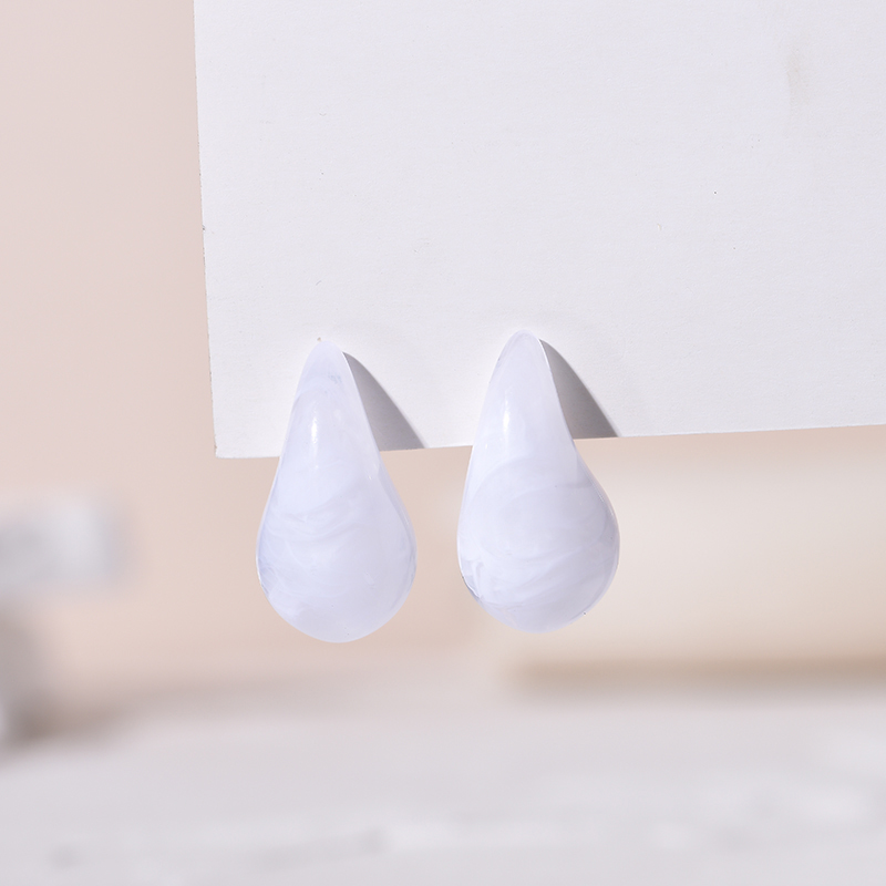 Pendientes grandes con forma de lágrima para Mujer y niña, aretes gruesos de acrílico con forma de gota de agua, color azul, negro, naranja y rojo, 2024: Rosa