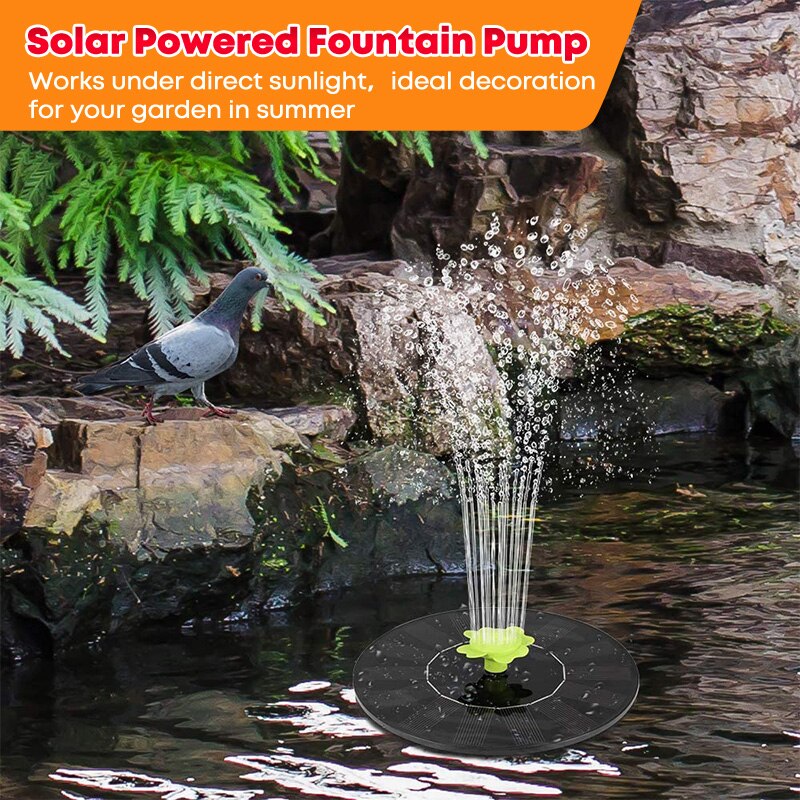 solar fountain garden decoration outdoor decorative fountain bird bath Pool Pond Waterfall Floating Water