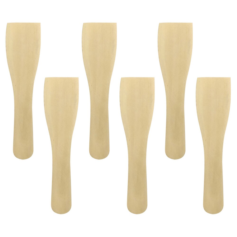 6pcs Non-stick Wooden Spatula Small Wood Turner Cooking Shovel Kitchen Utensils