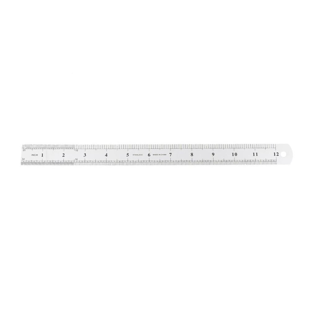 Stainless Steel Metal Ruler 30CM Straight Ruler Measurement Double Sided for Sewing Foot Sewing & School Stationery