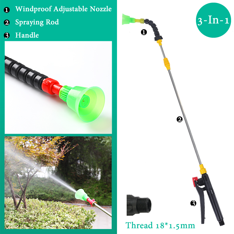 Tige de pulvérisation rétractable de 0.45-0.8m, pour pulvérisateur à pression manuelle, pulvérisation de pesticides de jardin extérieur, arrosoir d'arbre, accessoires: Orange