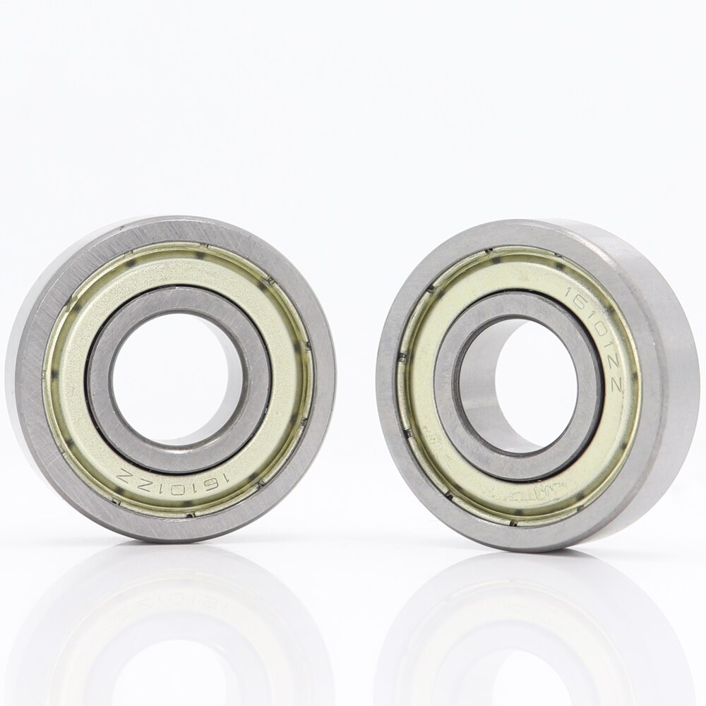 Rodamiento de bolas doble blindado 16101-ZZ, 12x30x8mm (2 piezas), 16101ZZ para rodamientos especiales de Motor de bolas de ranura profunda