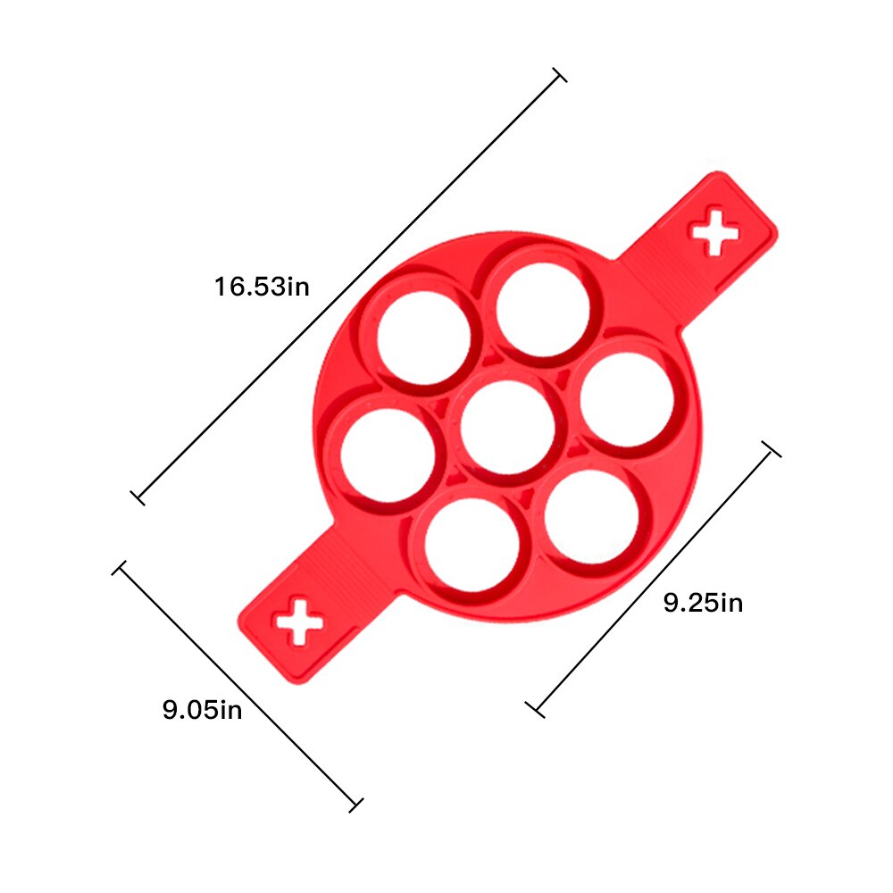 Molde antiadherente de 7 agujeros para hacer tortillas, herramientas para hacer tortillas de silicona, anillo para hacer tortillas, moldes para hornear en la cocina, molde para huevos