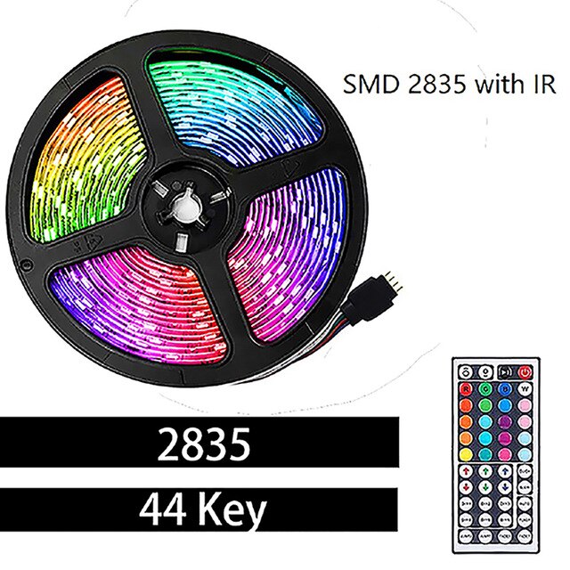 BESTOPE Bluetooth LED Strip Lights 20M RGB 5050 SMD Flexible Ribbon Waterproof RGB LED Light 5M 10M Tape Diode DC 12V Control: 44-key-2835-IR / 10 M EU Waterproof