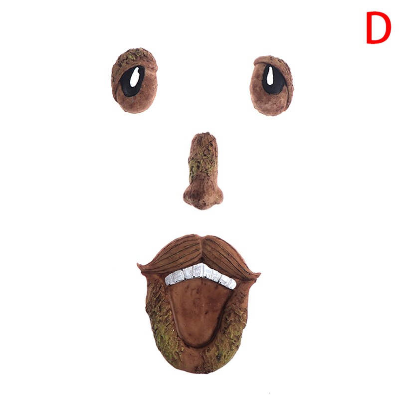 Outdoor Tree Funny Old Man Face Sculpture Whimsical Tree Face Garden Decoration Old Man Tree Hugger Garden Peeker Yard Art: D