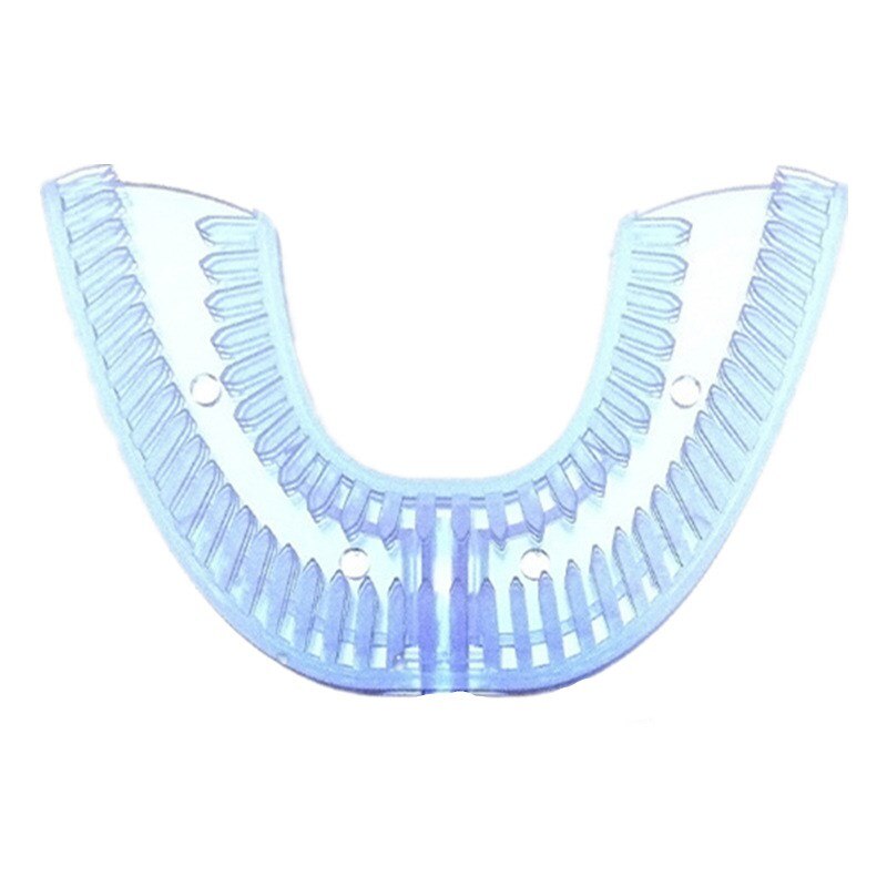 360 graders automatisk sonisk elektrisk tandbørste silikone ultralyds elektronisk u type tandbørste usb genopladelige tænderens: Børstehoved